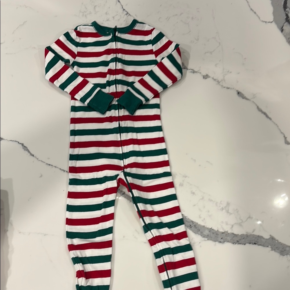 Old Navy Christmas Stripped Footed PJ’s
